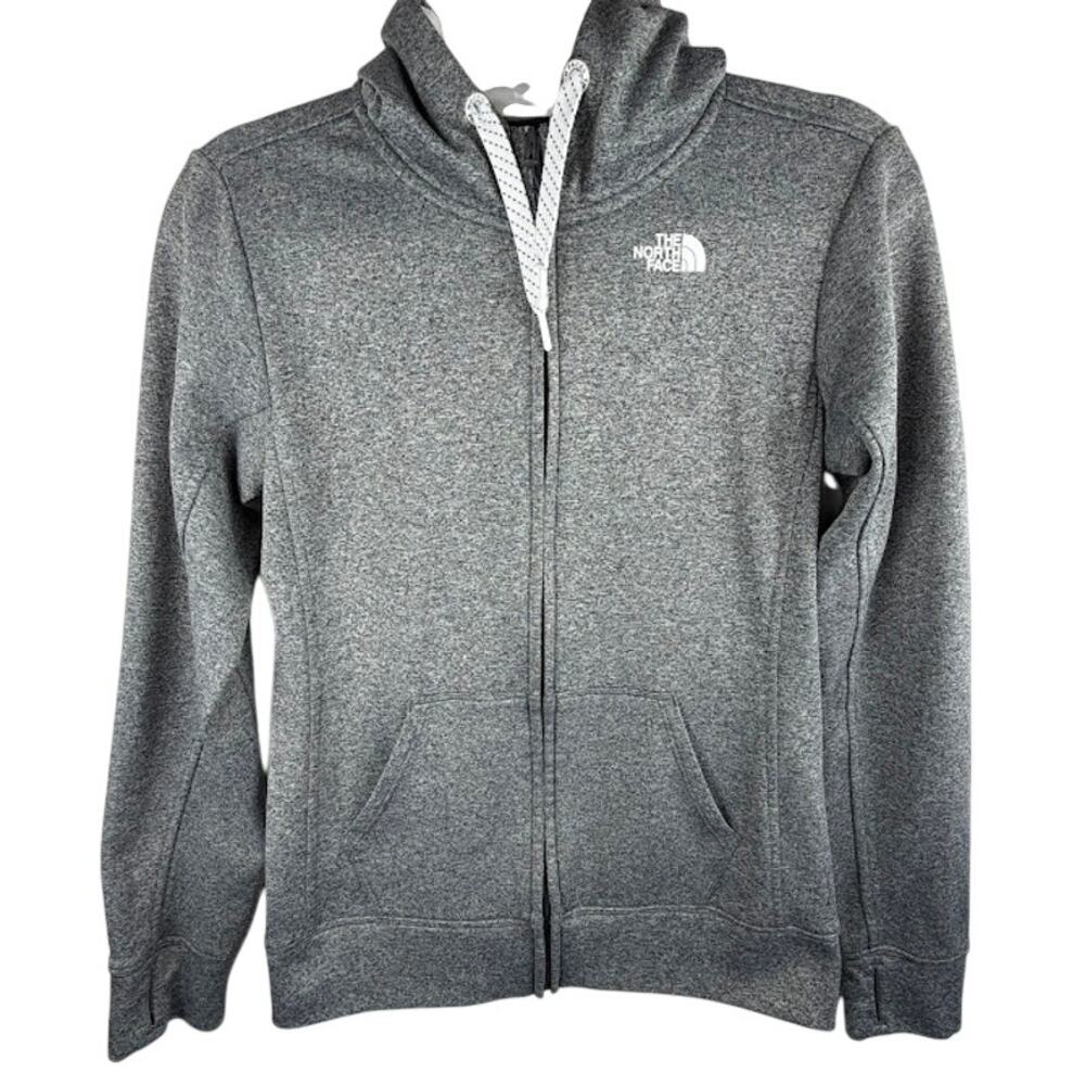 The North Face Womens Small Gray Full Zip Hoodie Sweatshirt